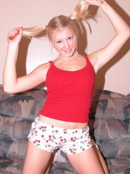 Tiffany Teen - Pigtails and Cherry Shorts